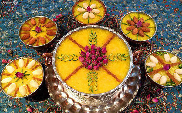 تزیین شله زرد نذری با دارچین و ایده های بسیار زیبا و راحت