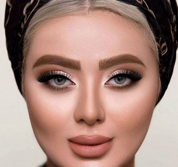 مدل آرایش صورت عروس جدید به سبک ایرانی و اروپایی لایت جذاب