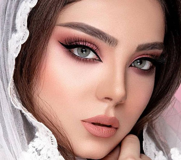 مدل آرایش صورت عروس جدید به سبک ایرانی و اروپایی لایت جذاب