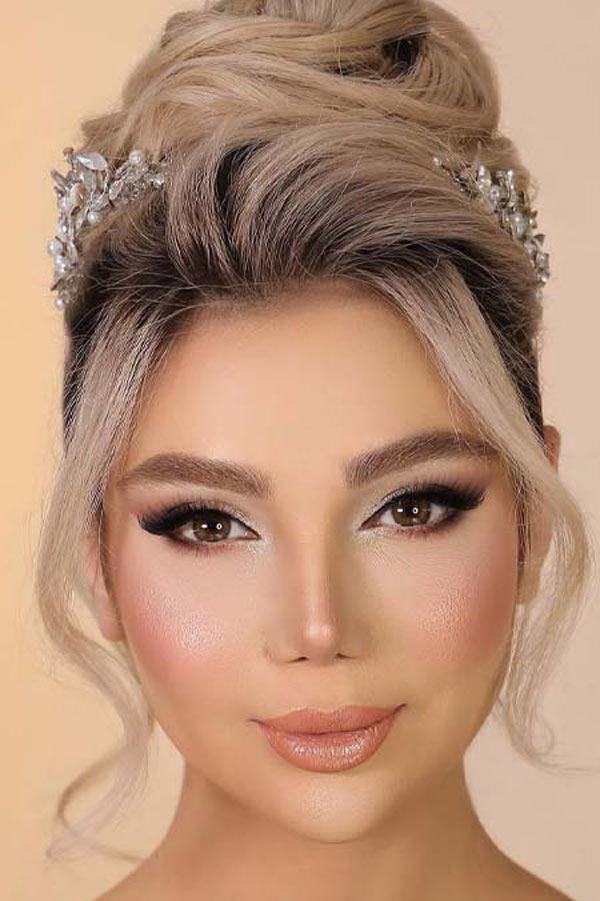 مدل آرایش زنانه برای عروسی شیک ساده و ملایم