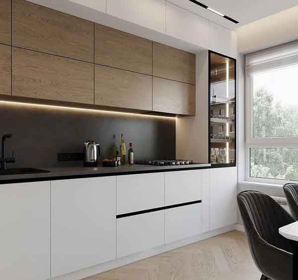 مدل آشپزخانه مدرن با طراحی جدید و کابینت های لاکچری