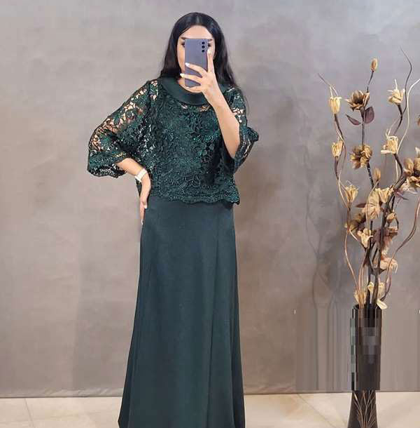مدل لباس مجلسی با پارچه گیپور گل برجسته شیک برای مناسبت های خاص