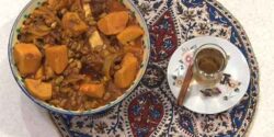 راز خوشمزگی آبگوشت سنتی به و گردو اراکی و نکات پخت آبگوشت به و گردو