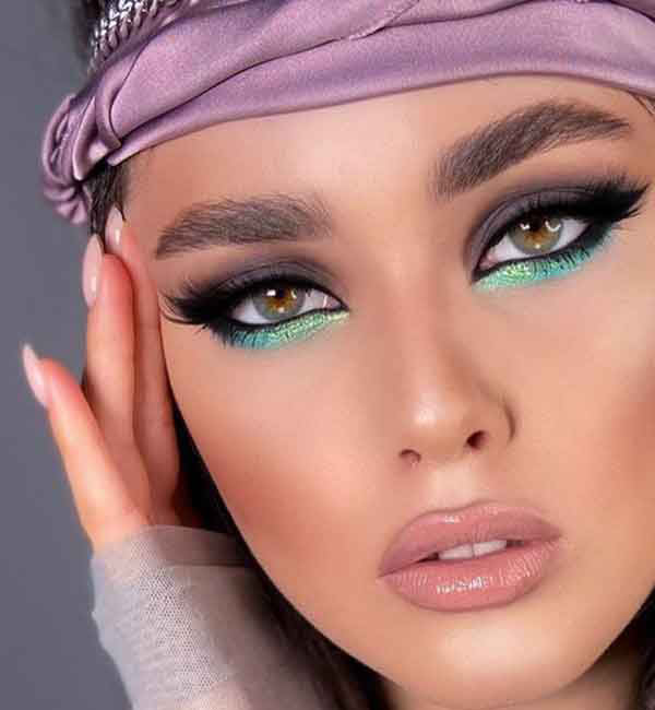 مدل آرایش زنانه ساده و شیک ملایم بسیار زیبا مناسب انواع فرم صورت