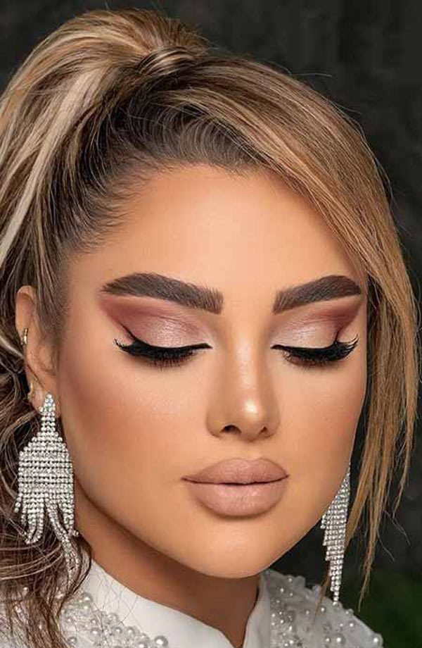 مدل آرایش زنانه عروس به سبک لایت اروپایی شیک و بسیار جذاب
