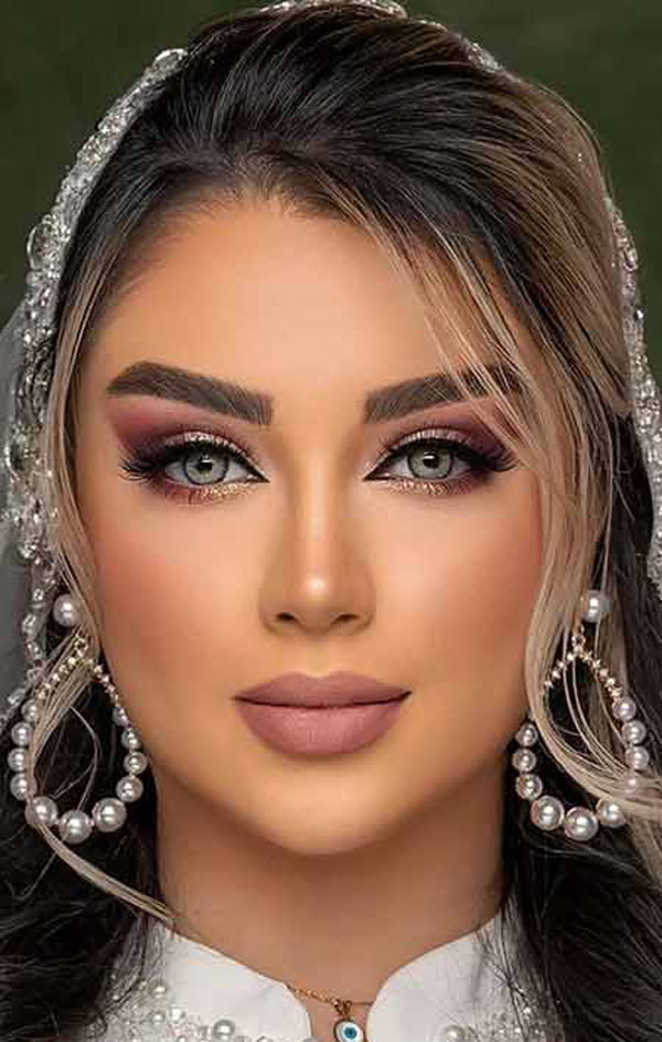 مدل آرایش زنانه عروس به سبک لایت اروپایی شیک و بسیار جذاب