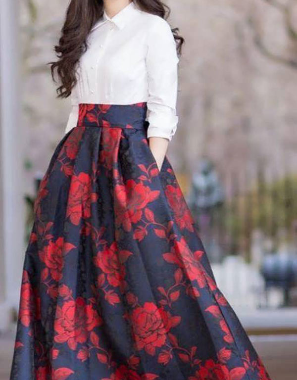 مدل بلوز دامن چسبیده به هم شیک مجلسی برای خانم های سخت پسند