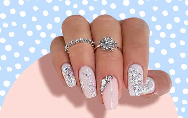 مدل طراحی ناخن عروس بسیار شیک و مد روز با ایده های جدید