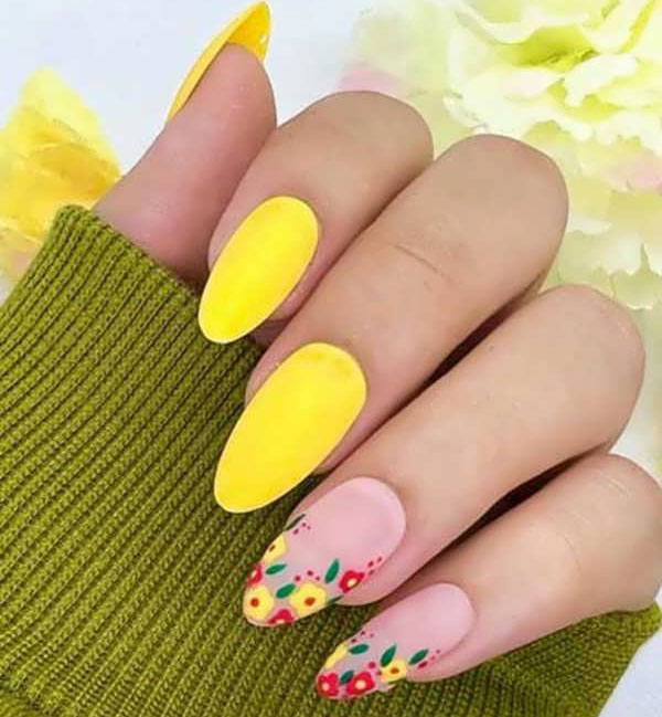 مدل طراحی ناخن جدید شیک و ساده باطراحی متفاوت بسیار زیبا