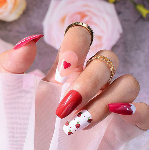 مدل طراحی ناخن برای ولنتاین بسیار زیبا و مد روز با ایده های جذاب