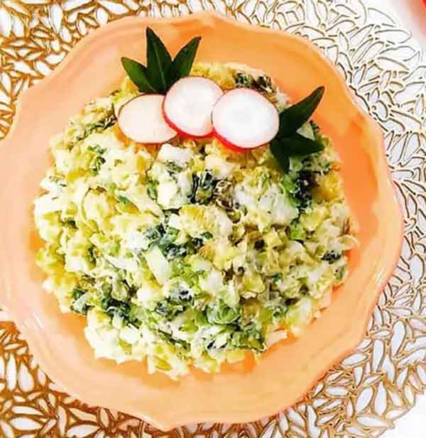 سالاد پیازچه و سیب زمینی سالاد پیازچه مجلسی طرز تهیه سالاد پیازچه با مرغ سالاد پیازچه و شوید سالاد پیازچه و جعفری سالاد پیازچه و خیار سالاد پیازچه رژیمی سالاد مرغ و پیازچه و شوید