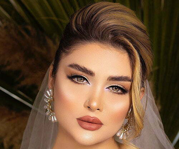 آرایش صورت و مو به سبک جدید بسیار زیبا برای جشن و عروسی
