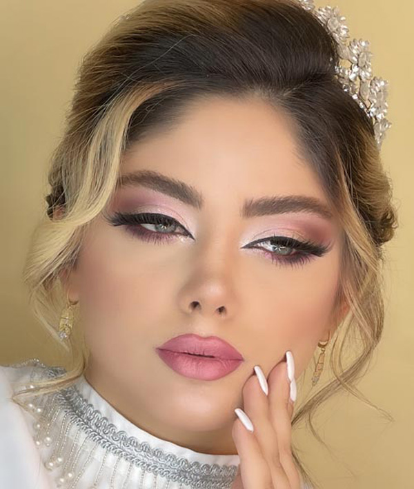 آرایش صورت و مو به سبک جدید بسیار زیبا برای جشن و عروسی