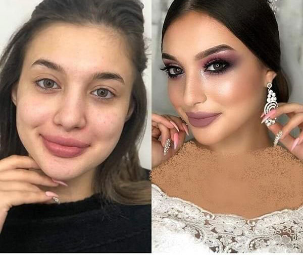 مدل آرایش عروس قبل و بعد شیک و خاص خانومانه مناسب هر فرم صورت
