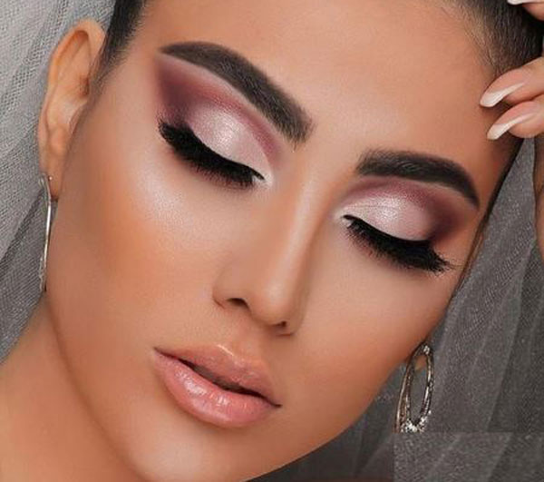 مدل آرایش عروس لاغر برای صورت های کشیده و باریک ساده و خاص