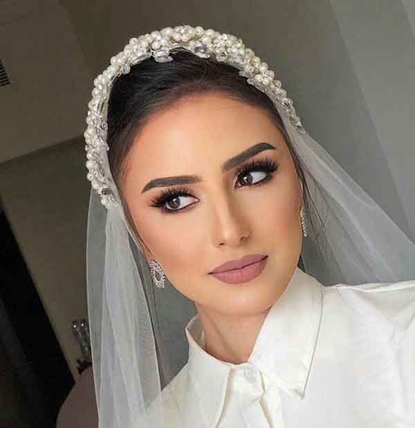 مدل آرایش عروس لاغر برای صورت های کشیده و باریک ساده و خاص