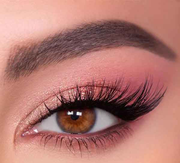 مدل آرایش چشم ملایم دخترانه ساده جذاب و خیره کننده