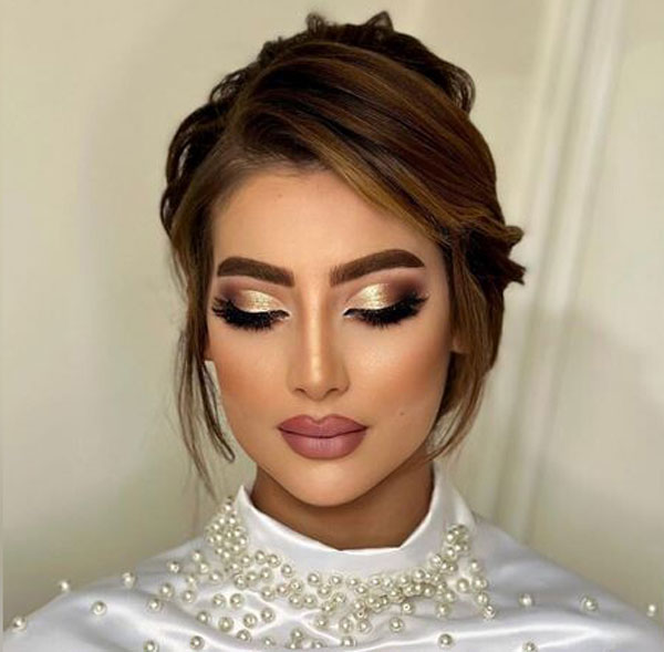 مدل آرایش صورت عروس جدید با تکنیک لایت ایرانی و اروپایی زیبا