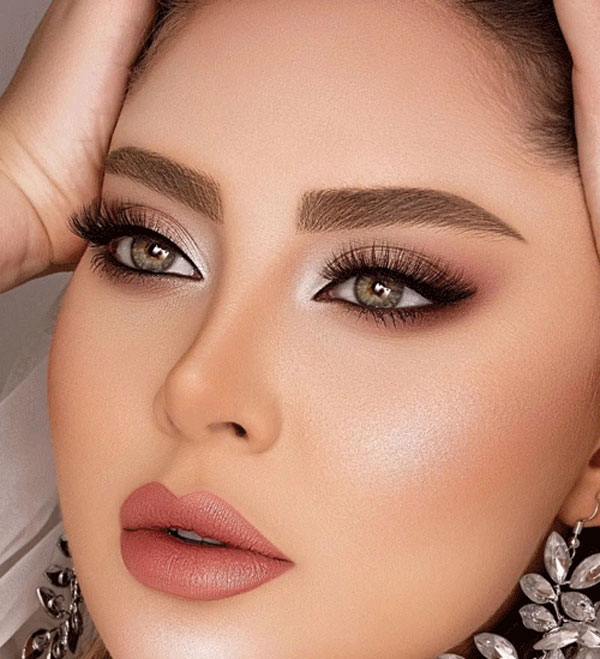 مدل آرایش صورت عروس جدید با تکنیک لایت ایرانی و اروپایی زیبا