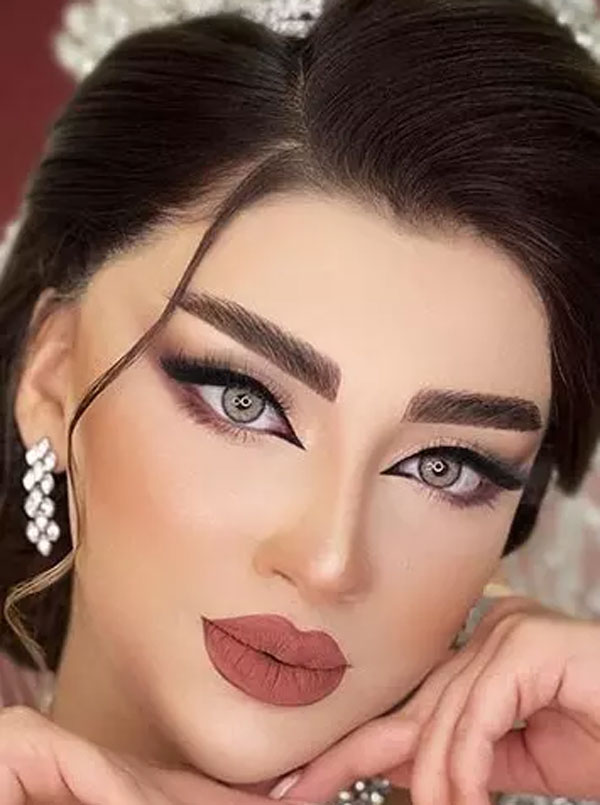 مدل آرایش صورت عروس جدید با تکنیک لایت ایرانی و اروپایی زیبا