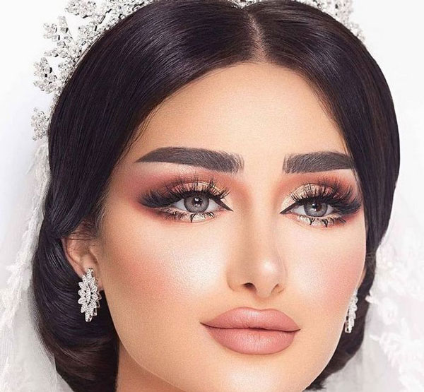 مدل آرایش صورت عروس جدید با تکنیک لایت ایرانی و اروپایی زیبا
