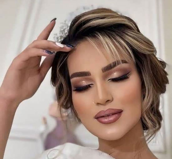 مدل آرایش صورت عروس جدید با تکنیک لایت ایرانی و اروپایی زیبا