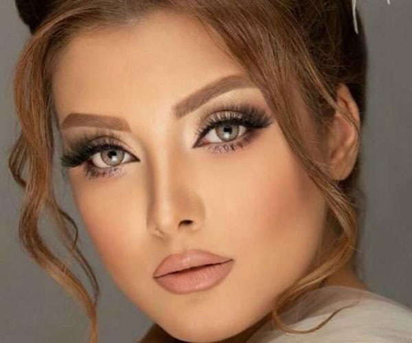 مدل آرایش صورت گرد شیک و ساده با تکنیک روز دنیا