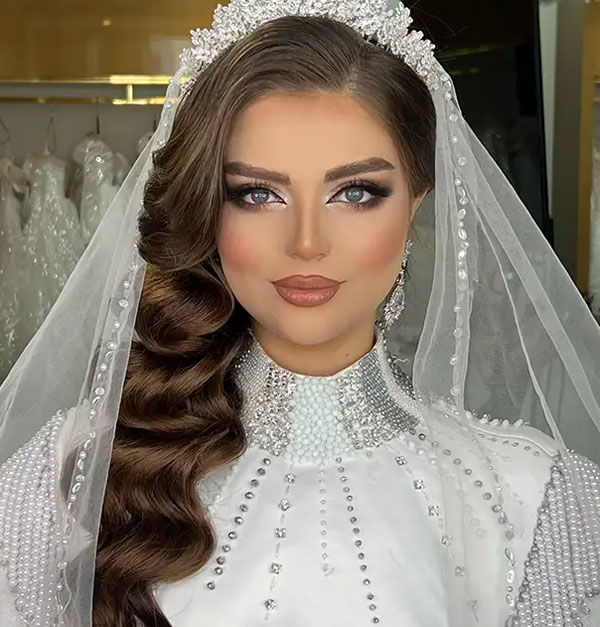 مدل آرایش صورت گرد شیک و ساده با تکنیک روز دنیا
