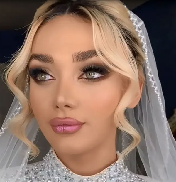 مدل آرایش صورت گرد شیک و ساده با تکنیک روز دنیا