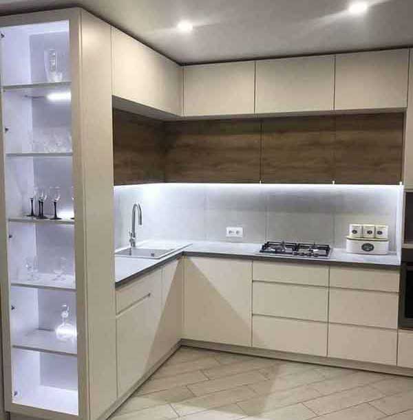 مدل کابینت آشپزخانه کوچک ایرانی جدید بسیار شیک با دکوراسیونی خاص