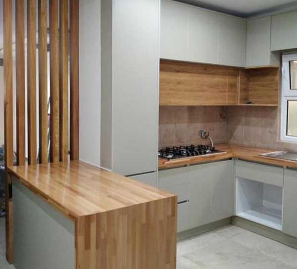 مدل کابینت آشپزخانه کوچک ایرانی جدید بسیار شیک با دکوراسیونی خاص