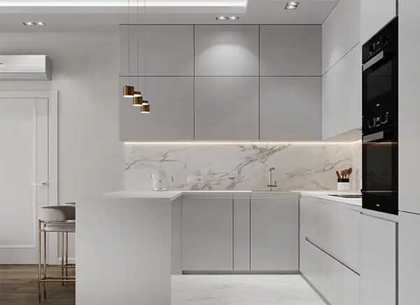 مدل کابینت آشپزخانه کوچک ایرانی جدید بسیار شیک با دکوراسیونی خاص