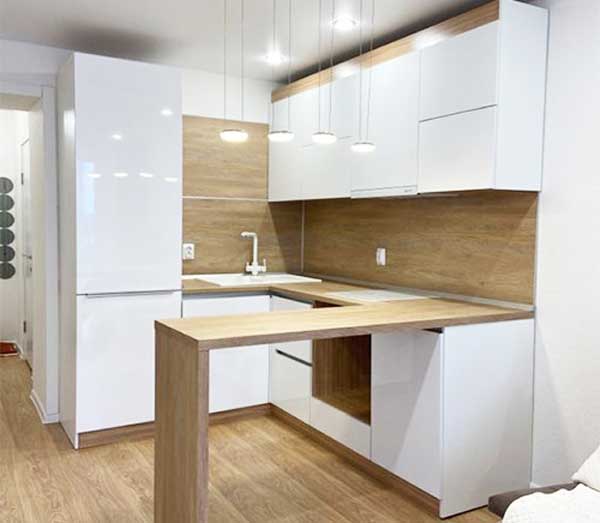 مدل کابینت آشپزخانه کوچک ایرانی جدید بسیار شیک با دکوراسیونی خاص