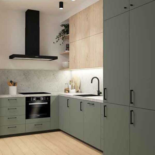 مدل کابینت آشپزخانه دو طرفه با سبکی به روز و شیک