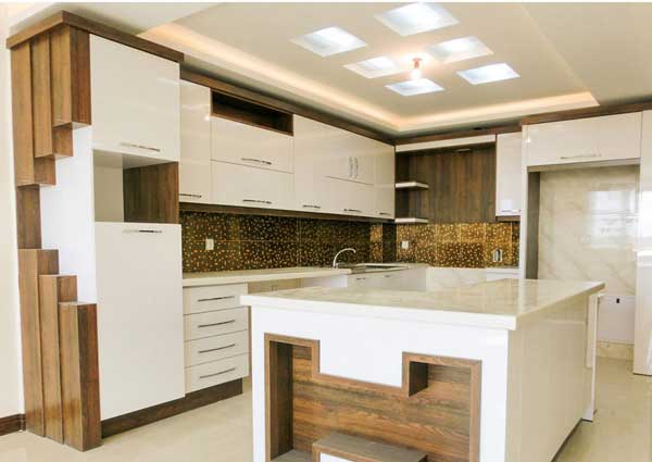 مدل کابینت آشپزخانه دو طرفه با سبکی به روز و شیک