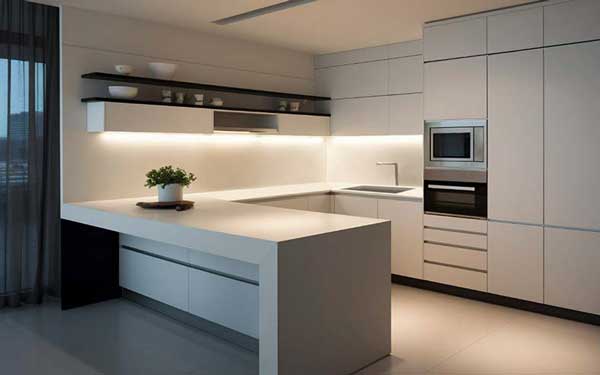مدل کابینت آشپزخانه دو طرفه با سبکی به روز و شیک