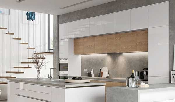 مدل کابینت آشپزخانه دو طرفه با سبکی به روز و شیک