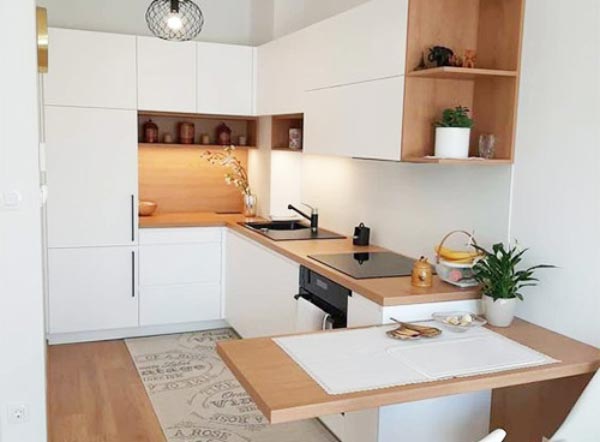 مدل کابینت آشپزخانه ایرانی جدید با ترکیب چوب و هایگلاس بسیار خاص