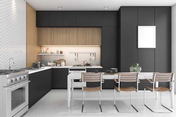 هایگلاس مدل کابینت آشپزخانه ایرانی جدید با رنگ پرطرفدار سفید شیک و لاکچری