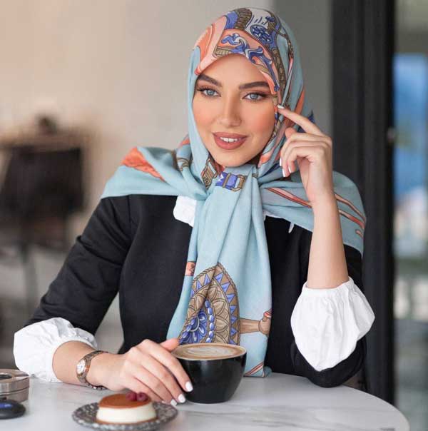 مدل بستن روسری بزرگ با حجاب + روش های متفاوت و بسیار شیک برای بستن روسری بزرگ