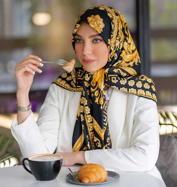 مدل بستن روسری بزرگ با حجاب + روش های متفاوت و بسیار شیک برای بستن روسری بزرگ