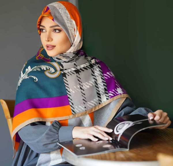 مدل بستن روسری بزرگ با حجاب + روش های متفاوت و بسیار شیک برای بستن روسری بزرگ