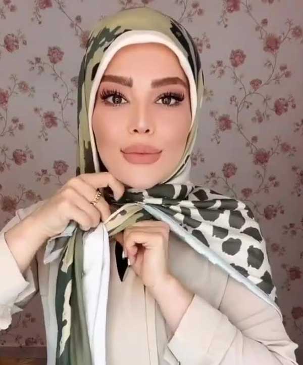 مدل بستن روسری مجلسی شیک زیباترین و ساده ترین روش ها برای بستن روسری مجلسی