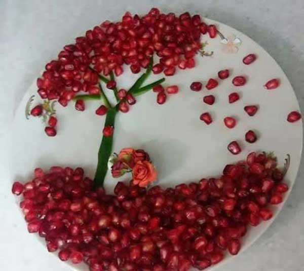 تزیین انار شب یلدا بسیار زیبا و خلاقانه با جدیدترین ایده های یلدایی