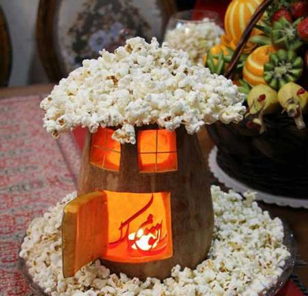 تزیین پفیلا شب یلدا به صورت آدم برفی و مدل های مختلف بسیار زیبا
