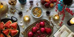 تزیین سفره شب یلدا لاکچری + اگه شب یلدا تزیینات دارید ایده های خوبی براتون داریم