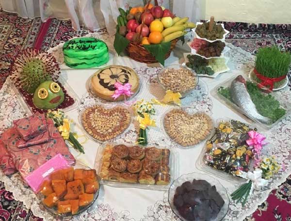 تزیین سفره شب یلدا لاکچری با هنر میوه آرایی بسیار زیبا و خاص