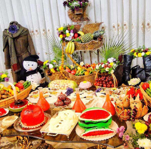 تزیین یلدایی + زیباترین و جدیدترین ایده ها برای تزیین سفره شب یلدا امسال