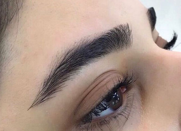 مدل ابرو دخترانه برای صورت کشیده پهن و بلند بسیار زیبا و جذاب