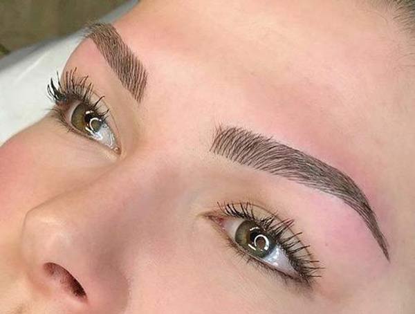 مدل ابرو دخترانه برای صورت گرد بسیار زیبا پهن و اسپرت